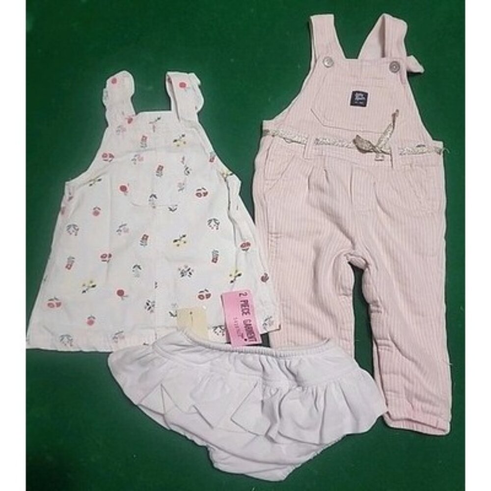 3‎ Pieces 9month NWT Ralph LAUREN BLOOMER SKIRT CARTERS Overall Dress OshK Girl